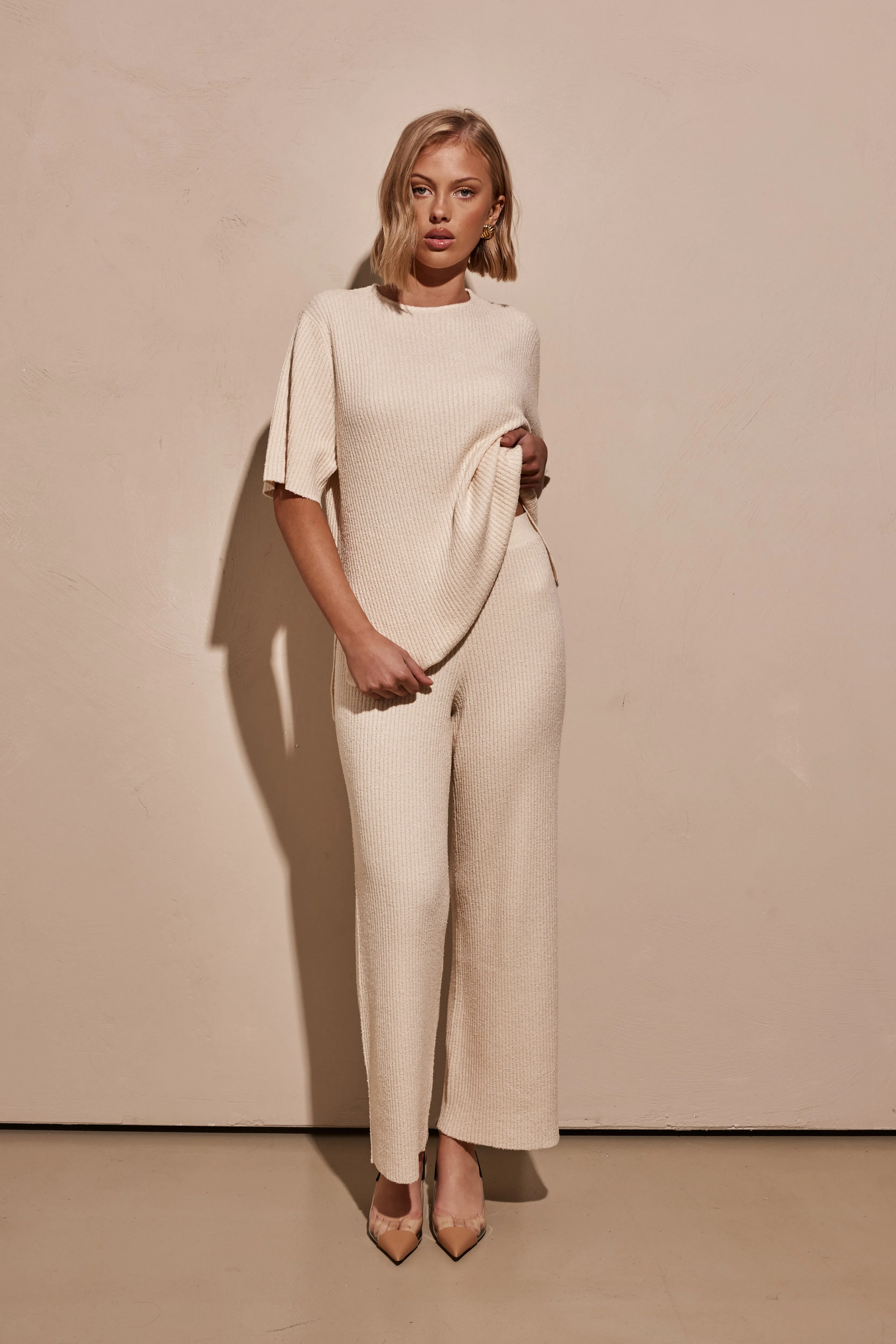 Nerissa Knit Pant (Cream)