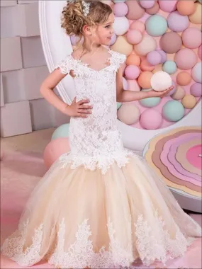 New Ways Lace Mermaid Flower Girl Gown