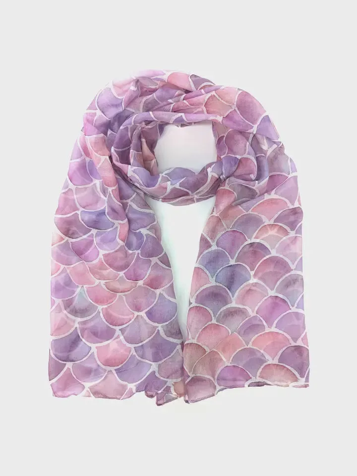 Pomacle Scallops Scarf Opal Purple