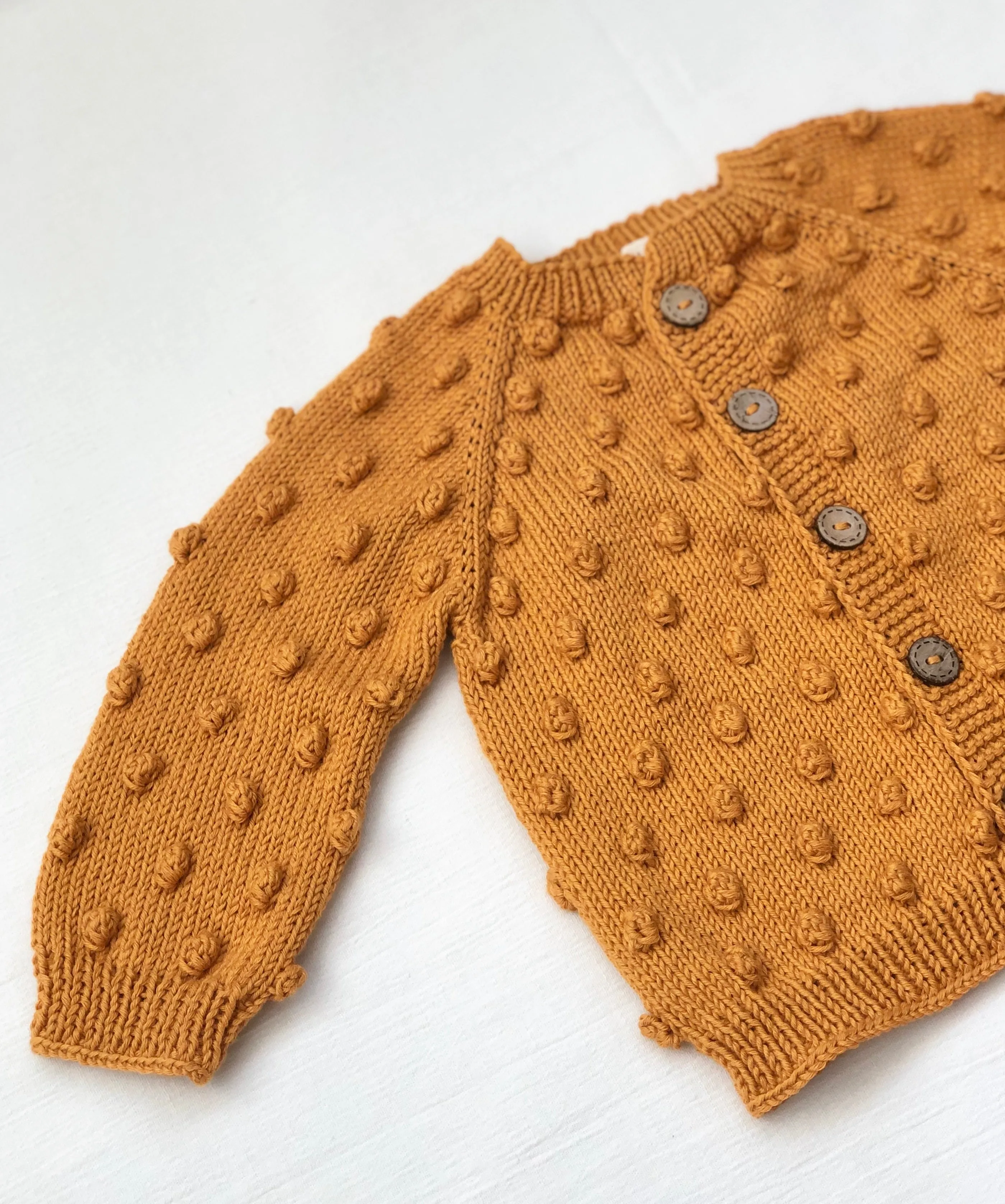 Popcorn Cardigan - Golden Brown