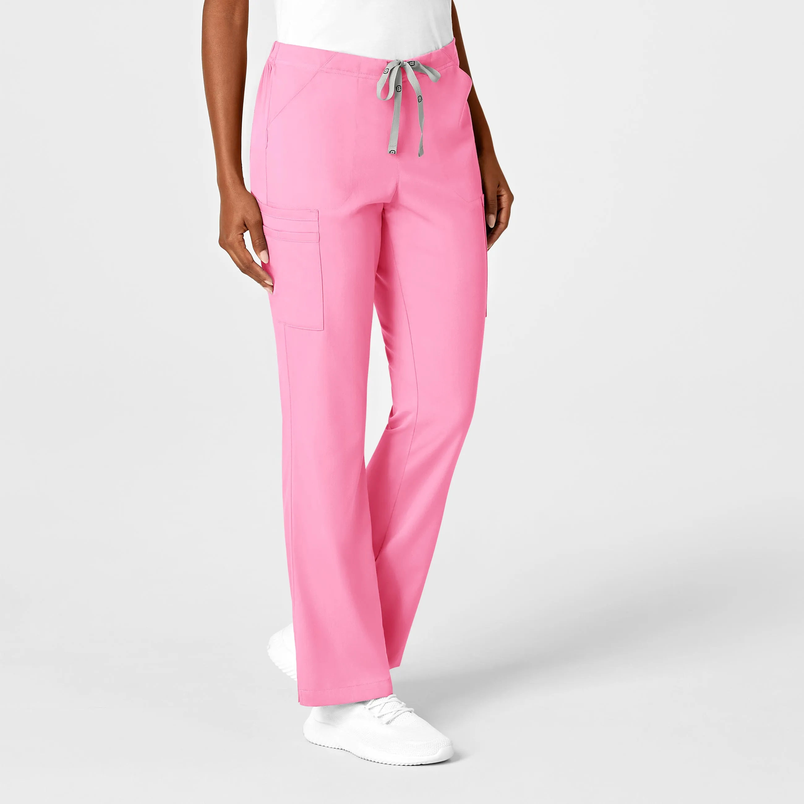 PRO Women's Moderate Flare Leg Scrub Pant - Pink Blossom