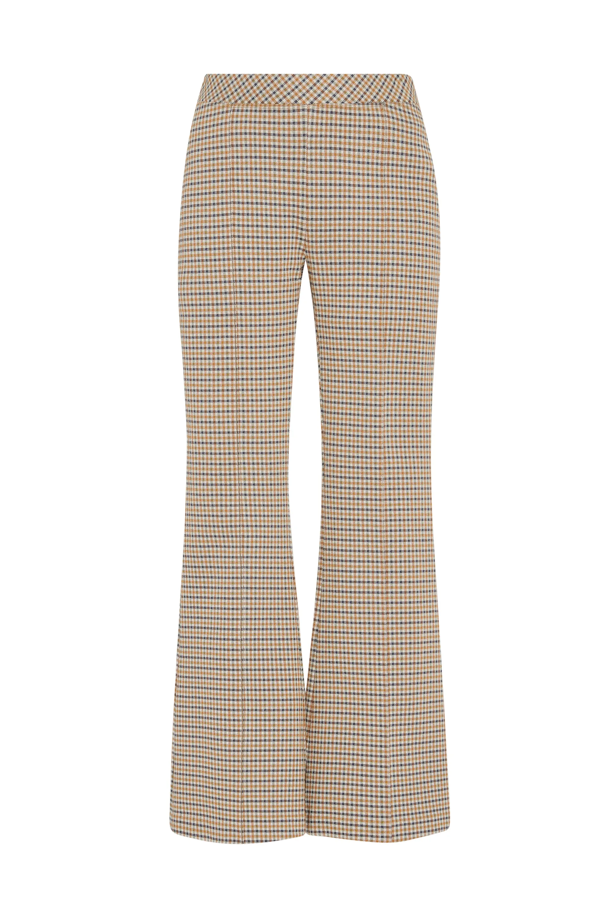 PULL ON CROPPED FLARE - HOUNDSTOOTH PLAID