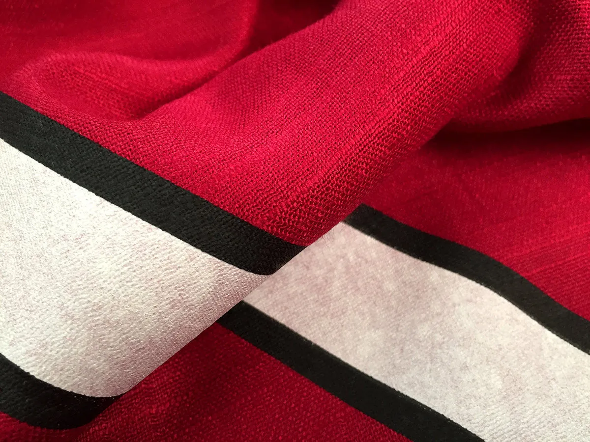 Racing Stripes: Scuderia Linen-Weave Pashmina