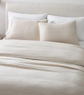 Reese Linen Cotton Duvet Cover and Shams - Sand