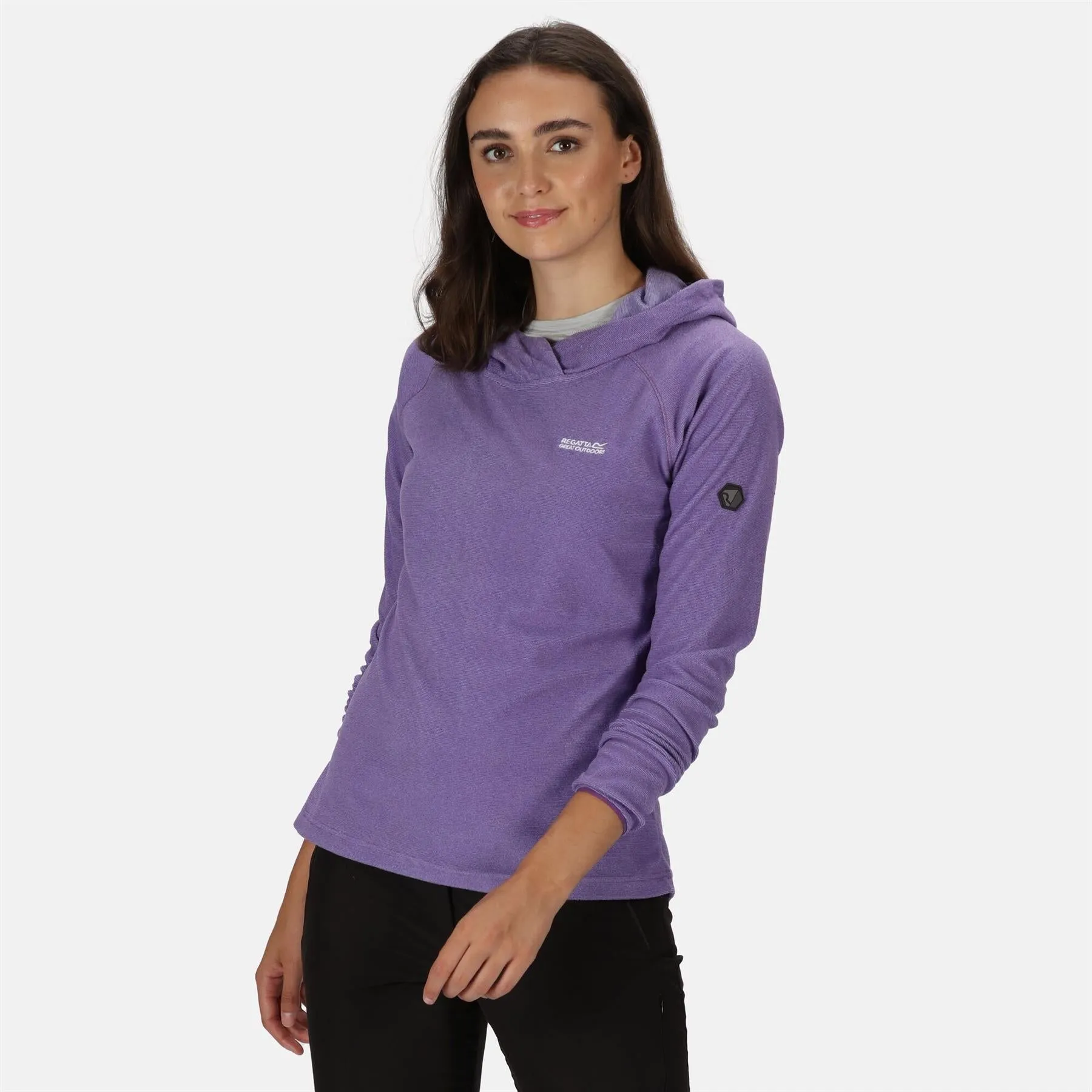 Regatta Womens Montes Lightweight Hooded Fleece Pullover Jumper Hoodie