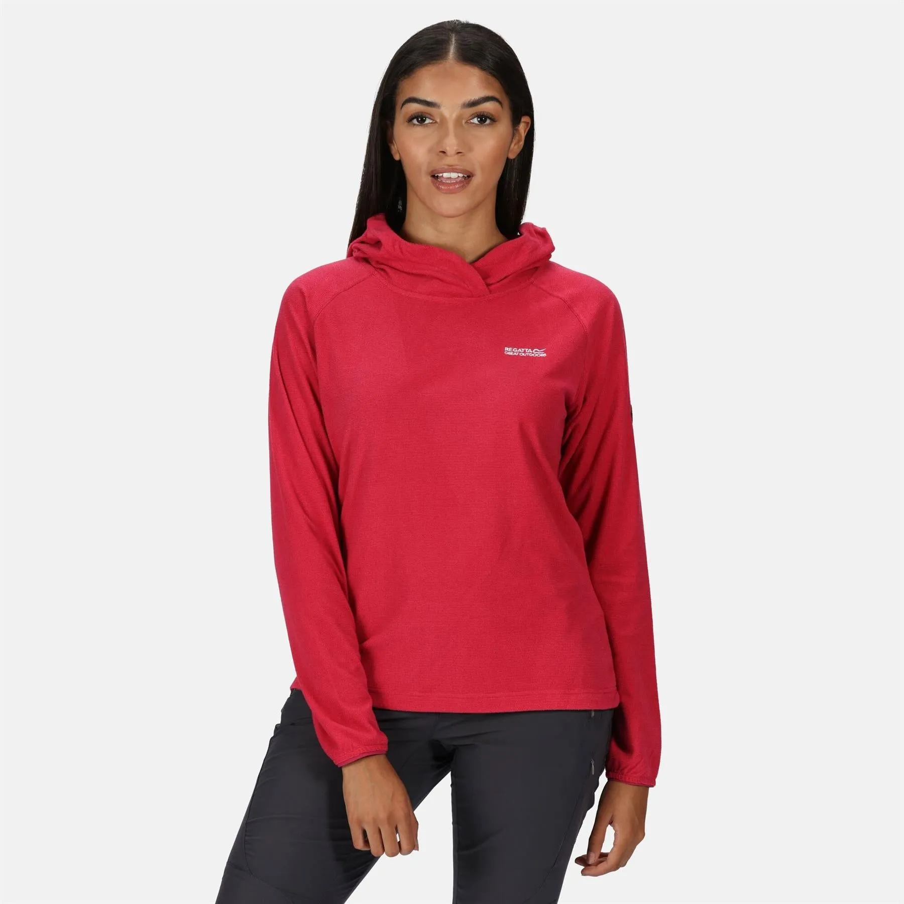 Regatta Womens Montes Lightweight Hooded Fleece Pullover Jumper Hoodie