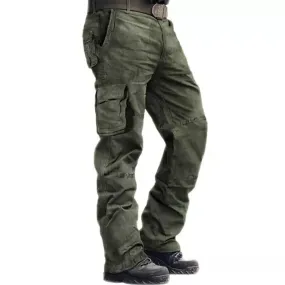 RETRO 100% COTTON MULTI-POCKETS CARGO PANTS