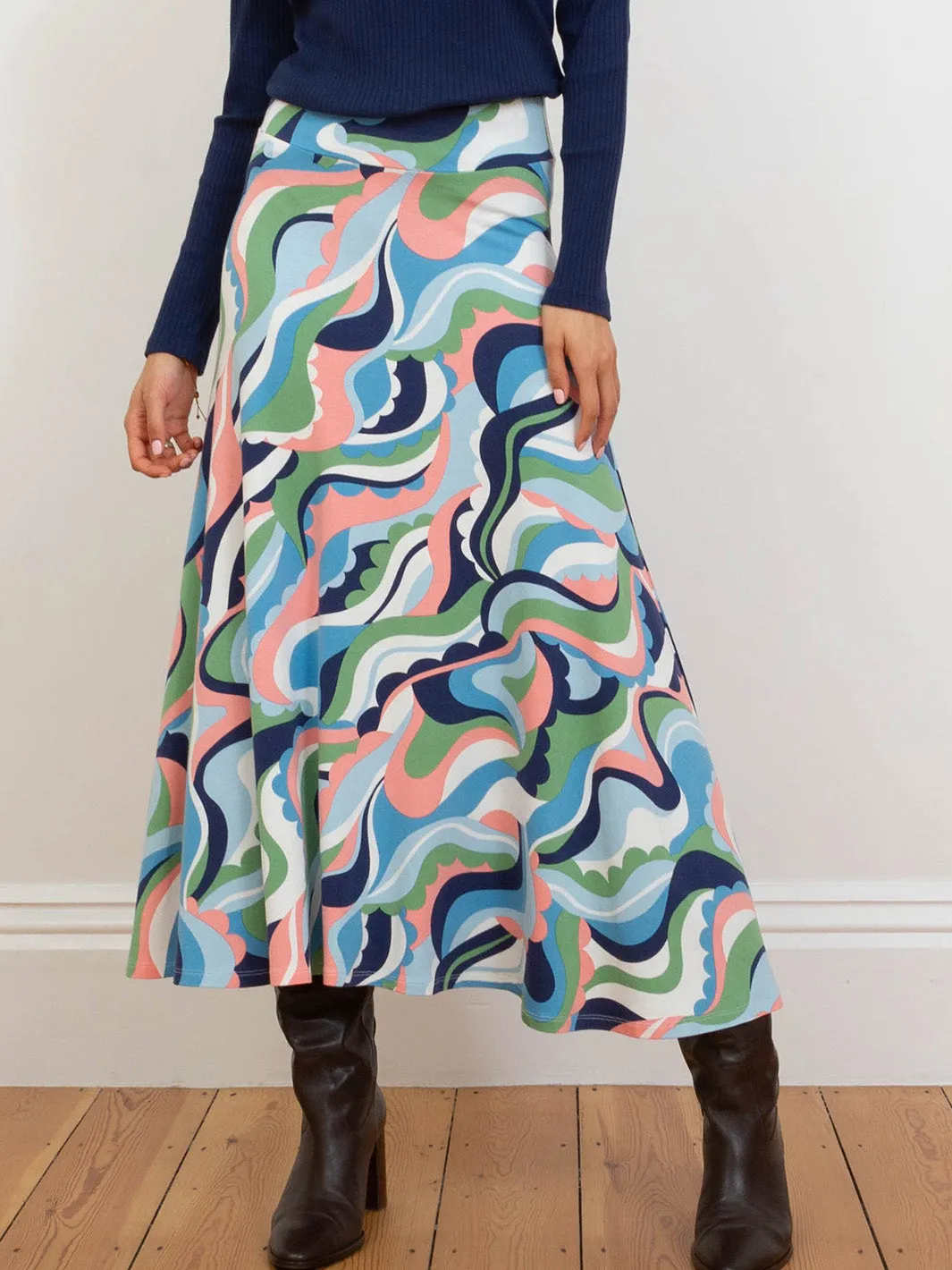 Shaftesbury jersey skirt ripple