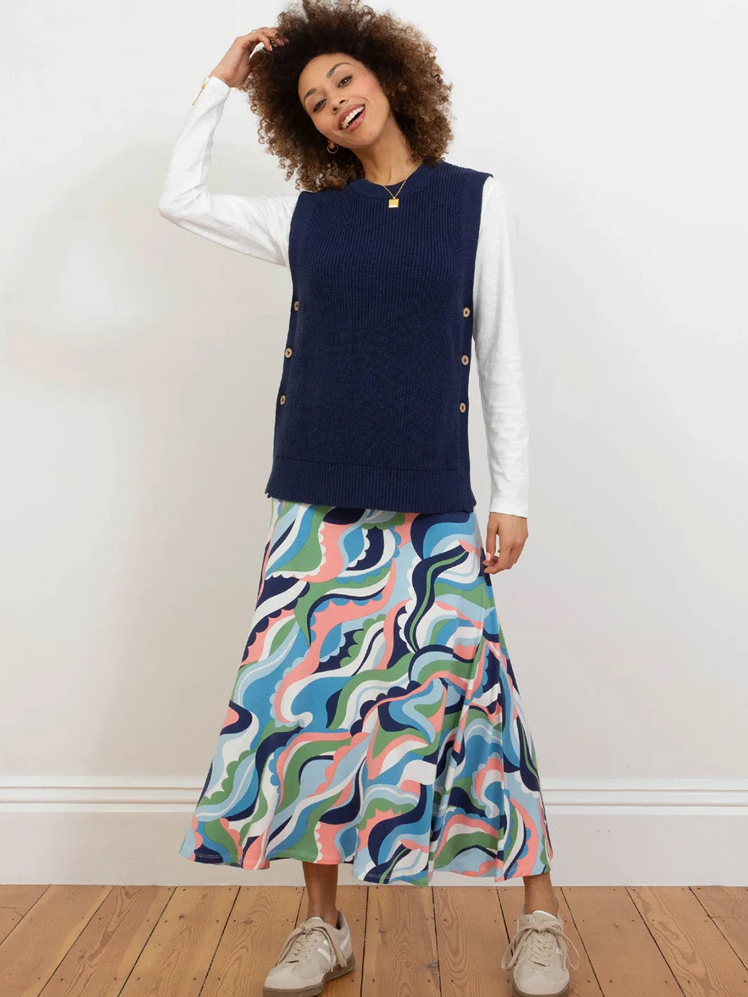 Shaftesbury jersey skirt ripple