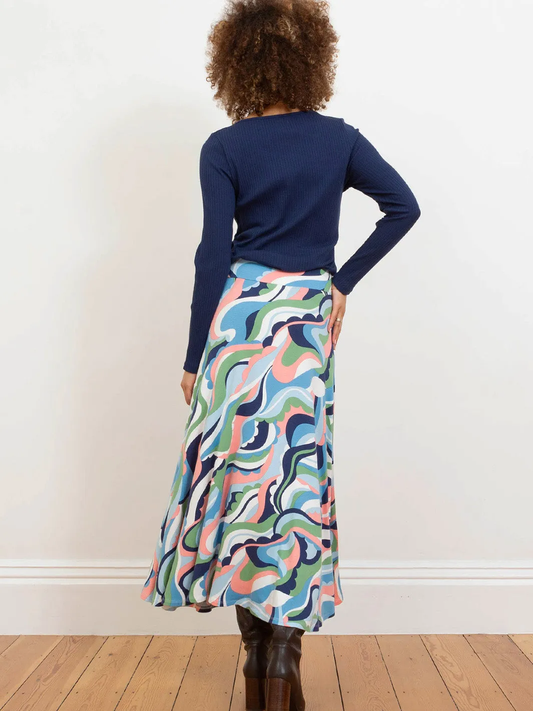 Shaftesbury jersey skirt ripple