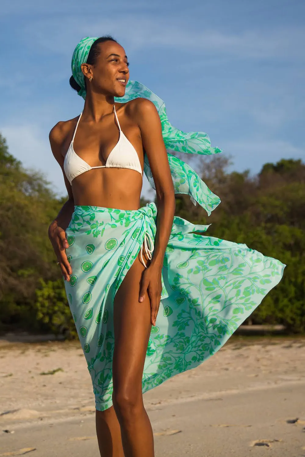 Silk Sarong  LIME TREE