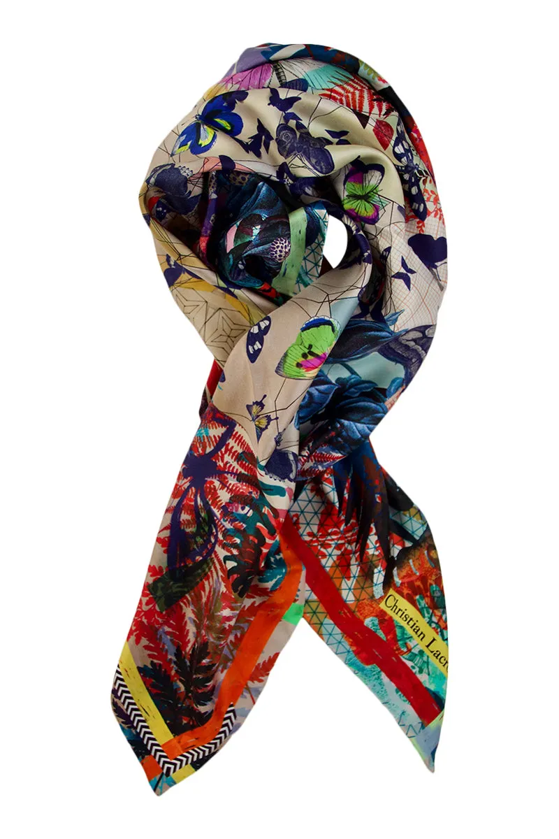 Silk scarf "Butterflies Eden" - Lacroix