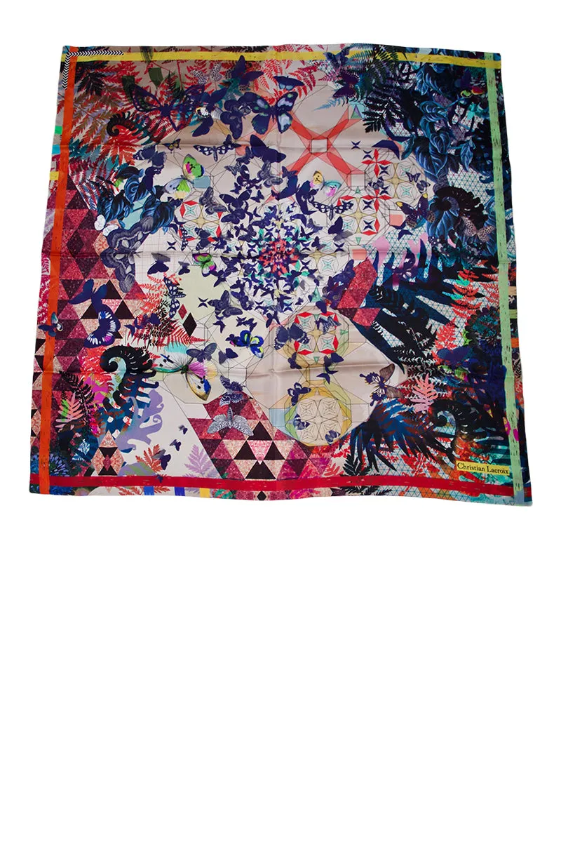 Silk scarf "Butterflies Eden" - Lacroix