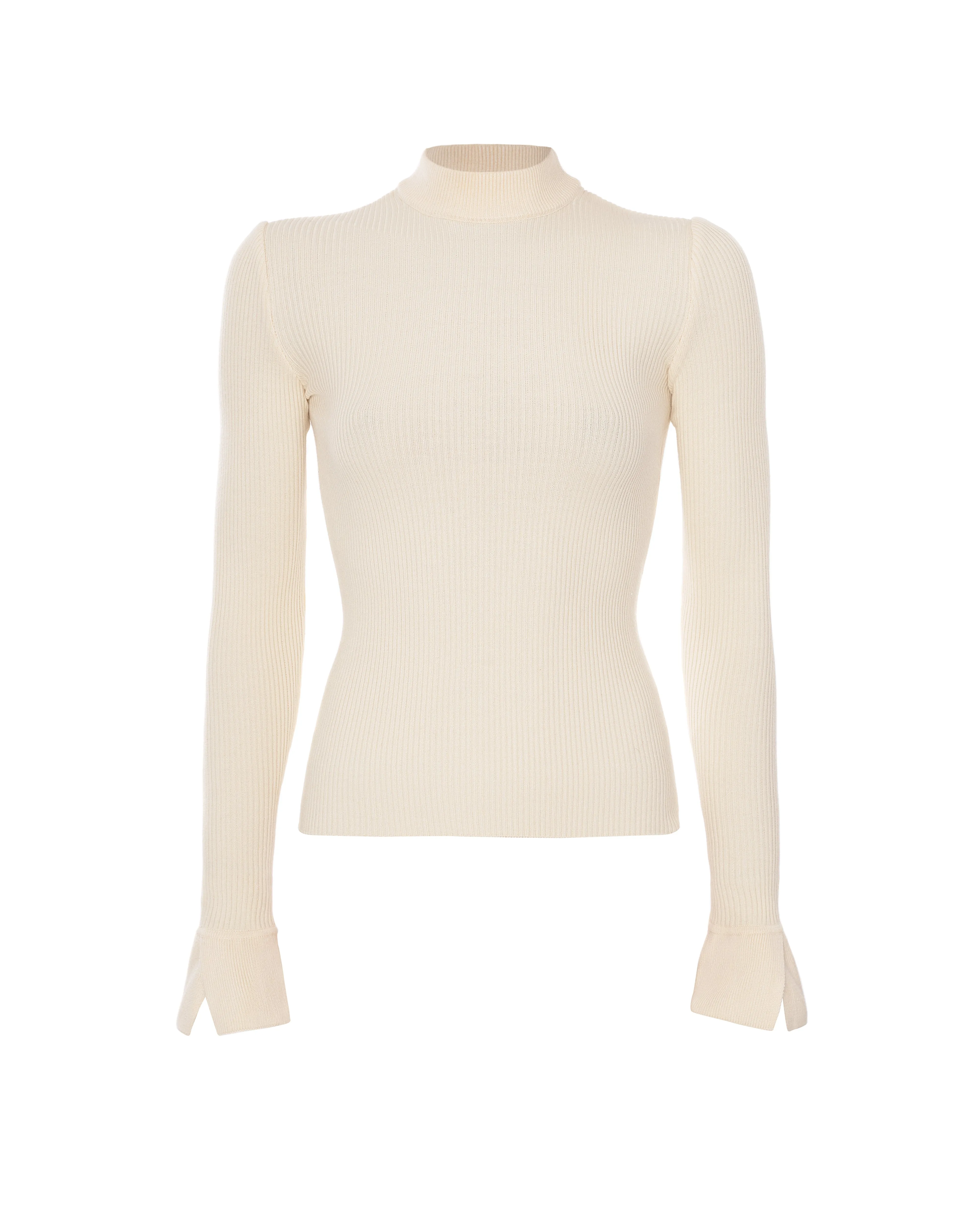 Silky knit ivory top