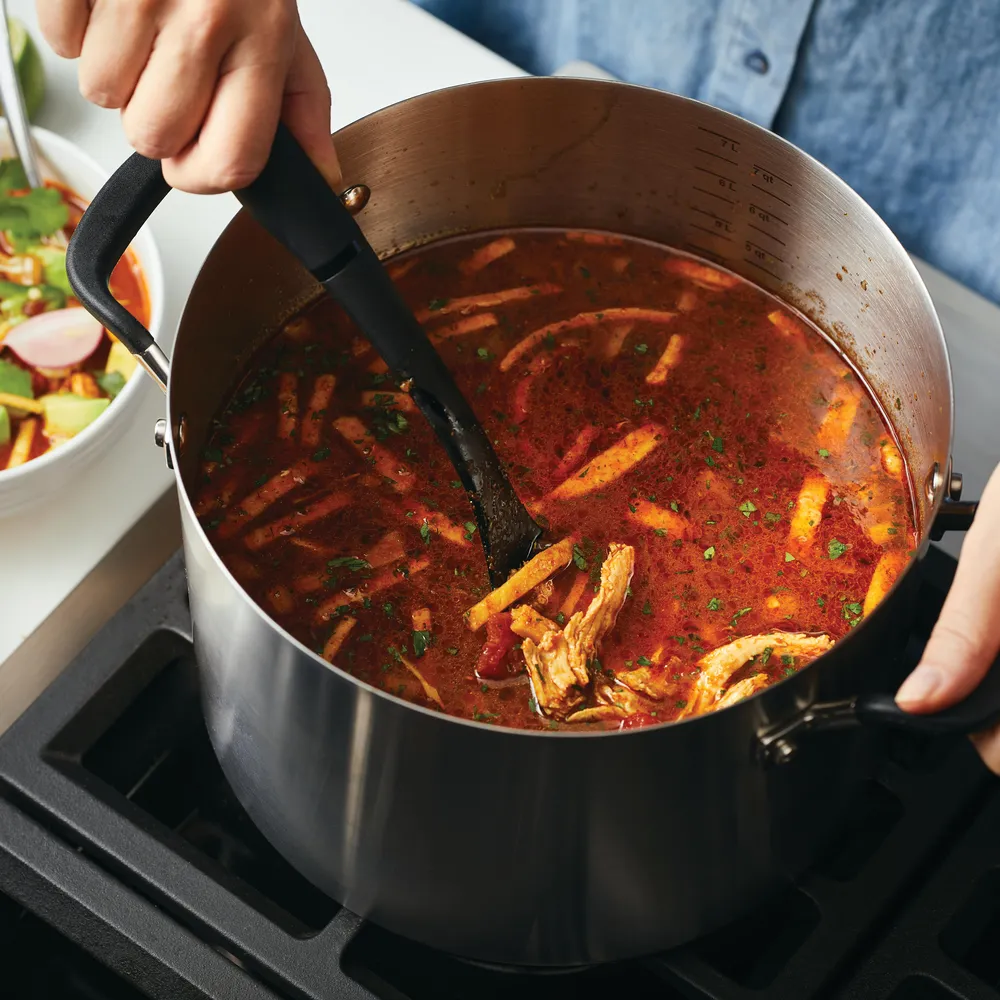 Stainless Steel 8-Quart Stockpot with Measuring Marks and Lid