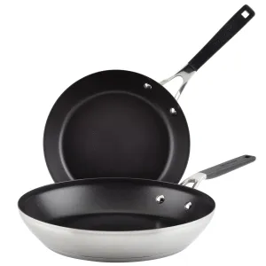 Stainless Steel Nonstick 2-Piece Frying Pan Set