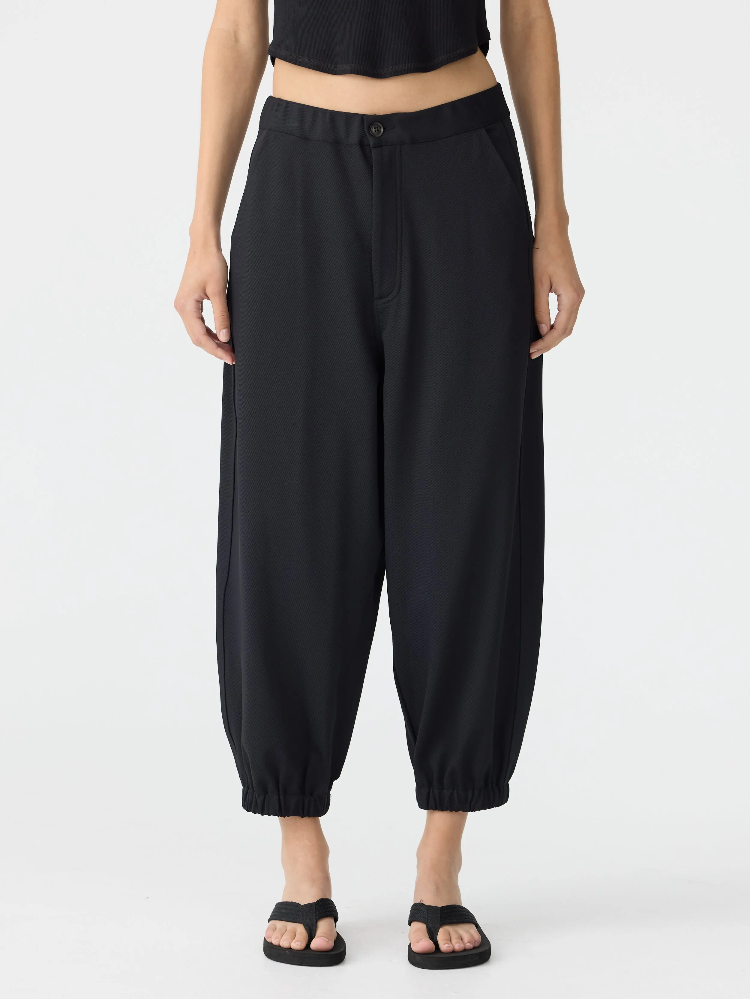 stretch twill cuff detail pant