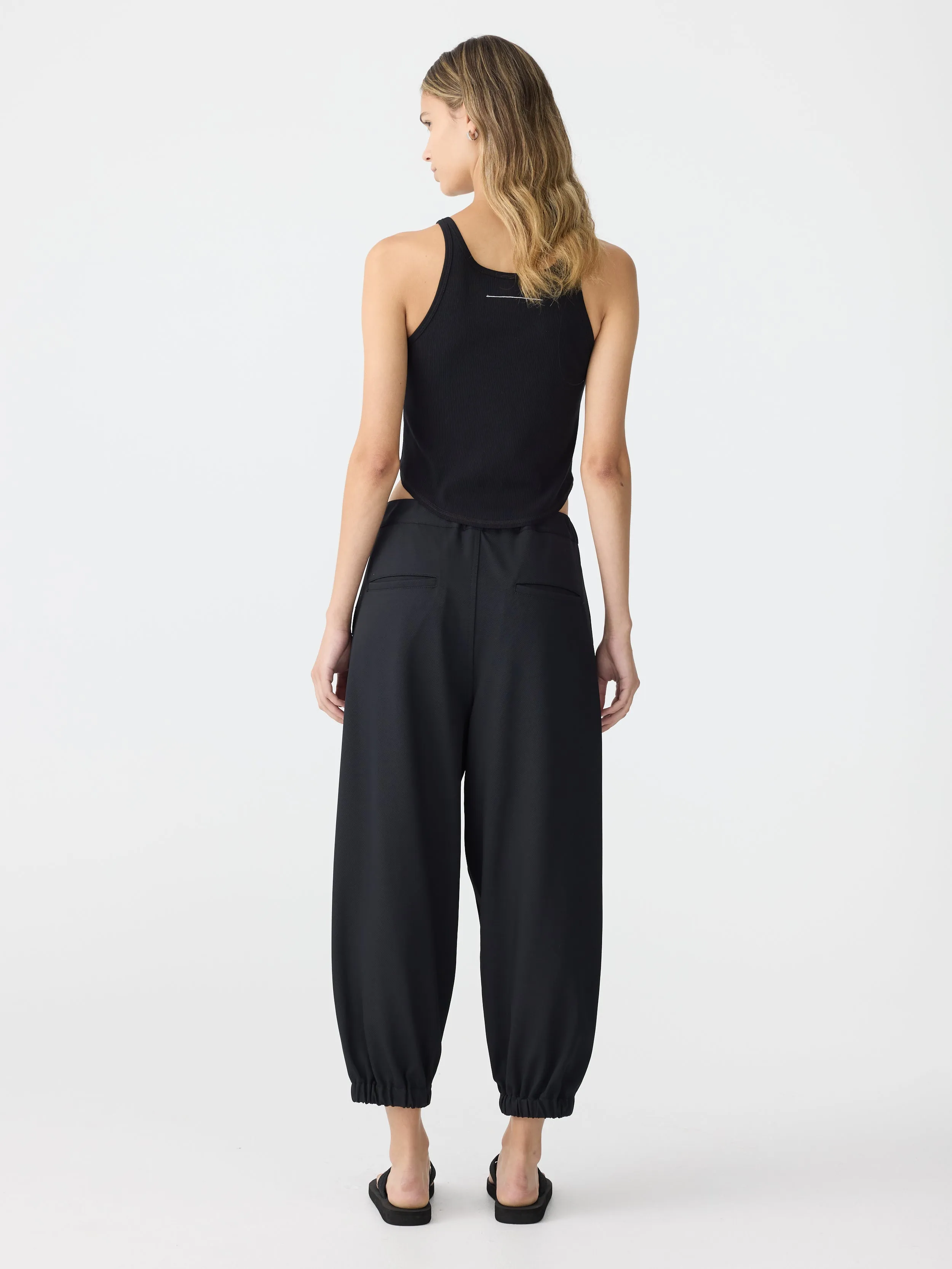 stretch twill cuff detail pant