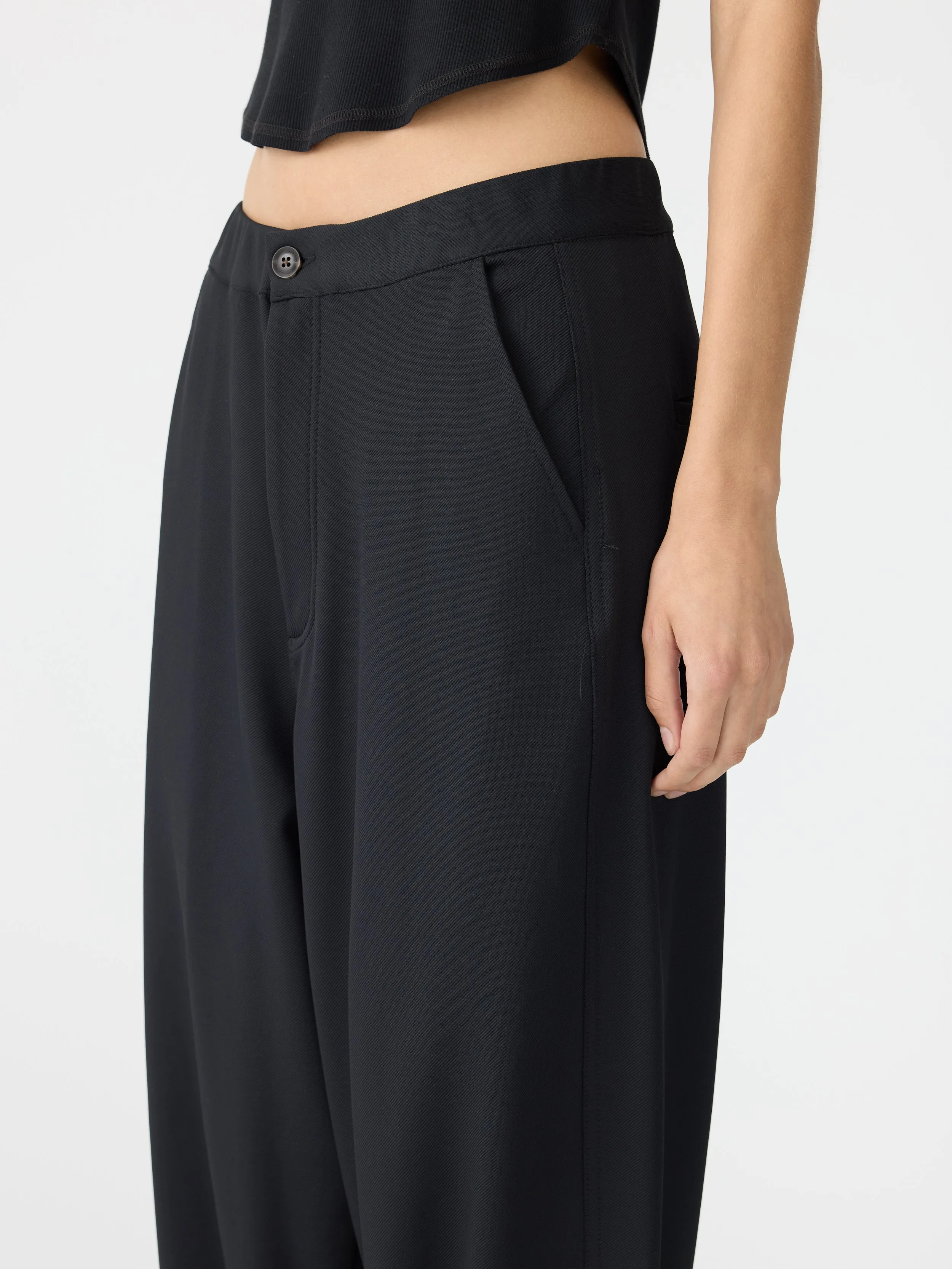 stretch twill cuff detail pant