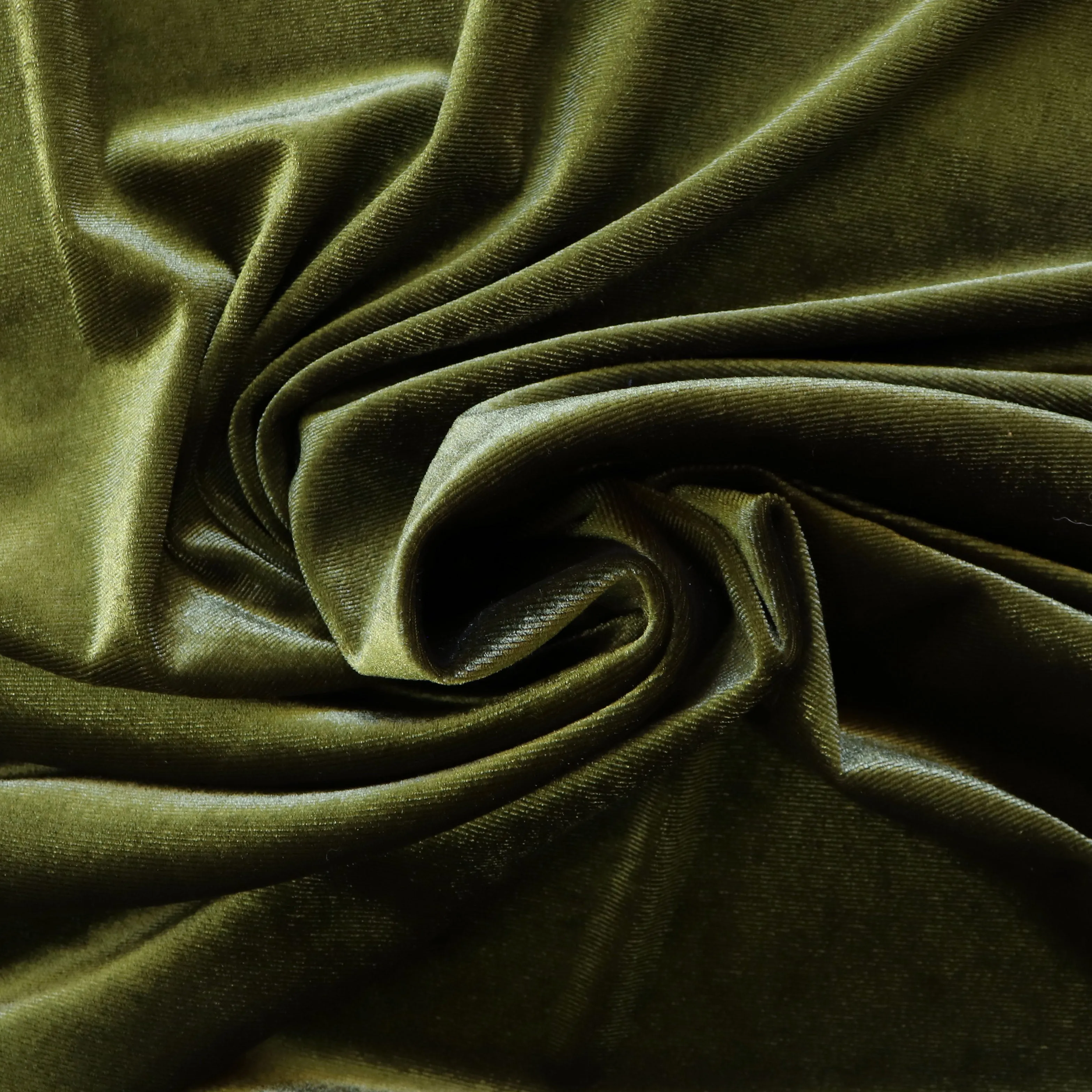 Stretch Velvet - Olive Green Peridot