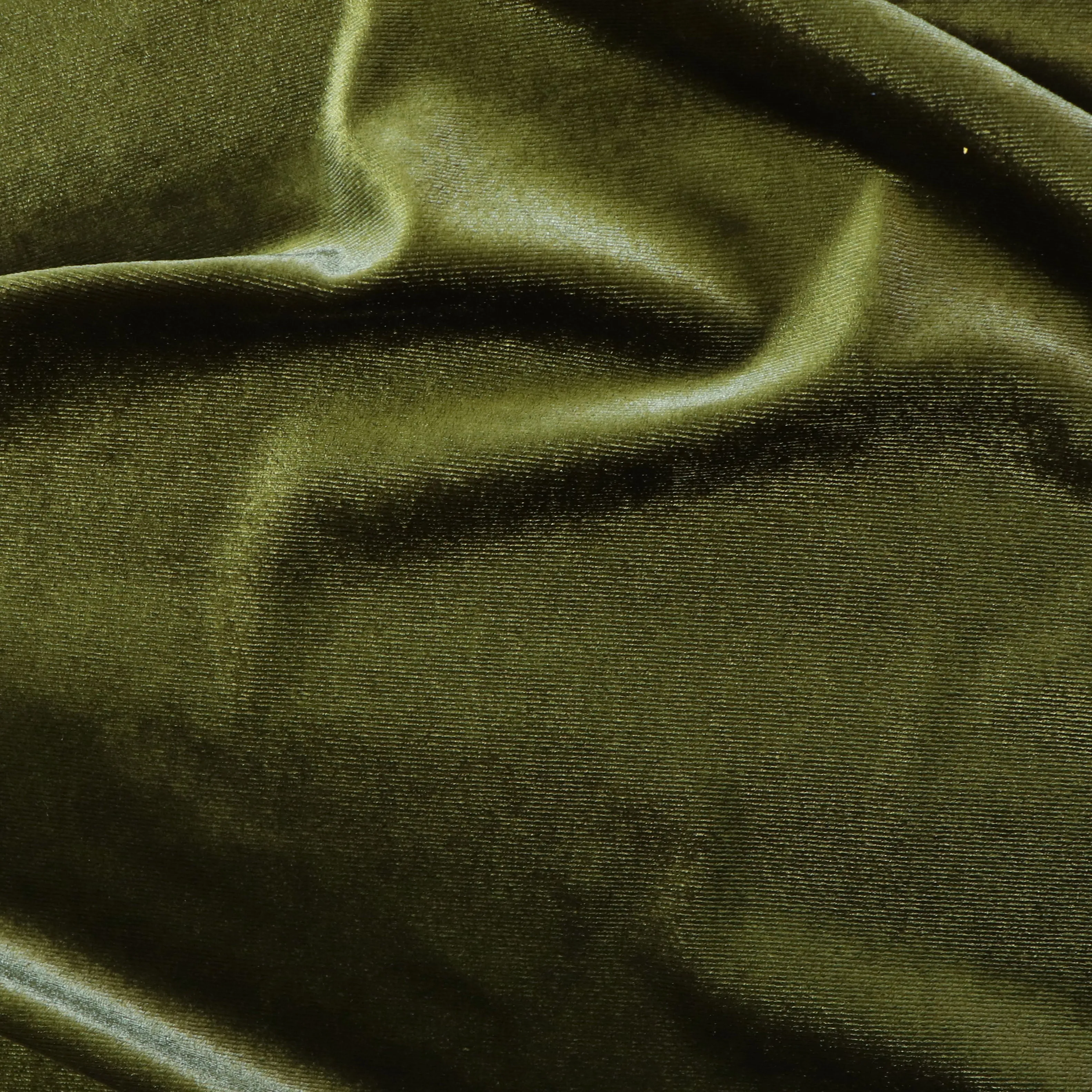 Stretch Velvet - Olive Green Peridot