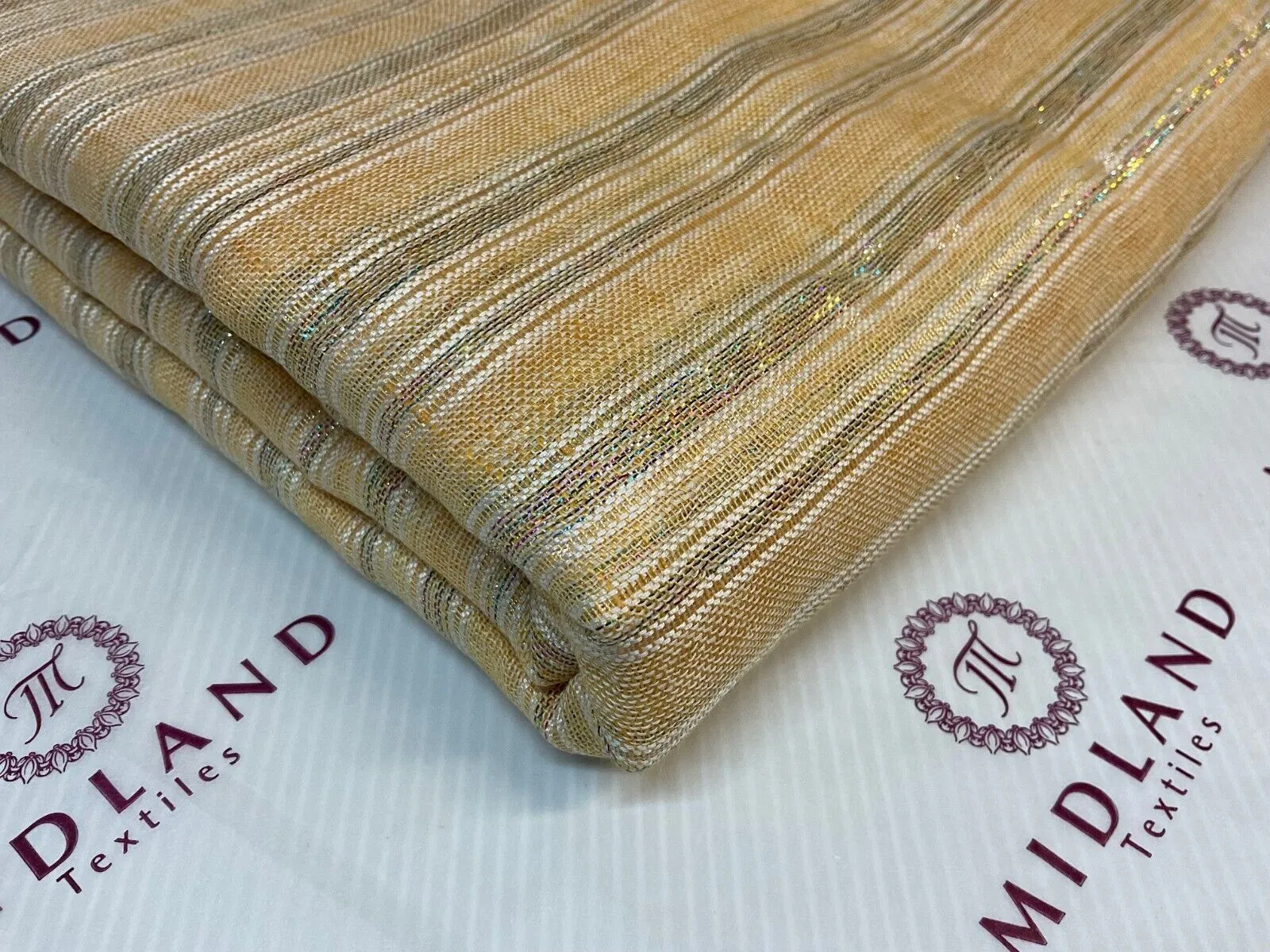 Stripped Handloom Linen dress Fabric 114cm wide M1771