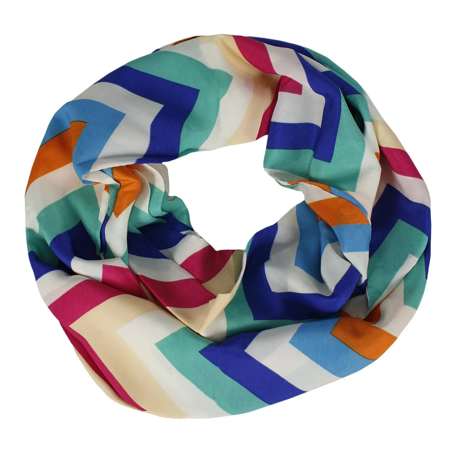 Summer Fashion Colorful Chevron Infinity Loop Skinny Scarves