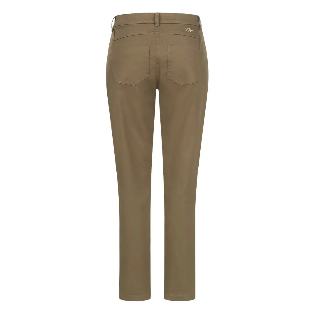 Susan Ladies Denim Stretch Chinos - Dark Olive by Blaser