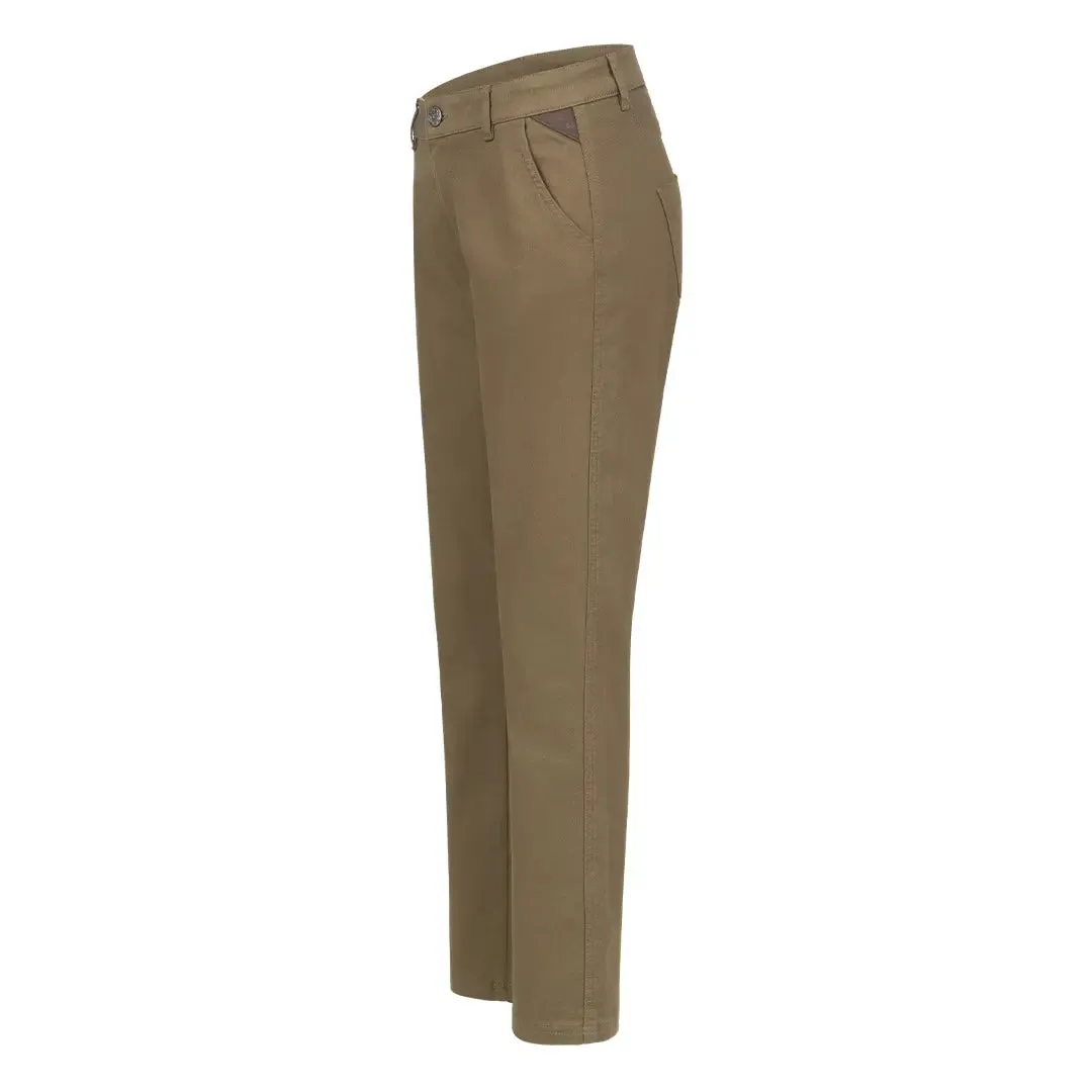 Susan Ladies Denim Stretch Chinos - Dark Olive by Blaser