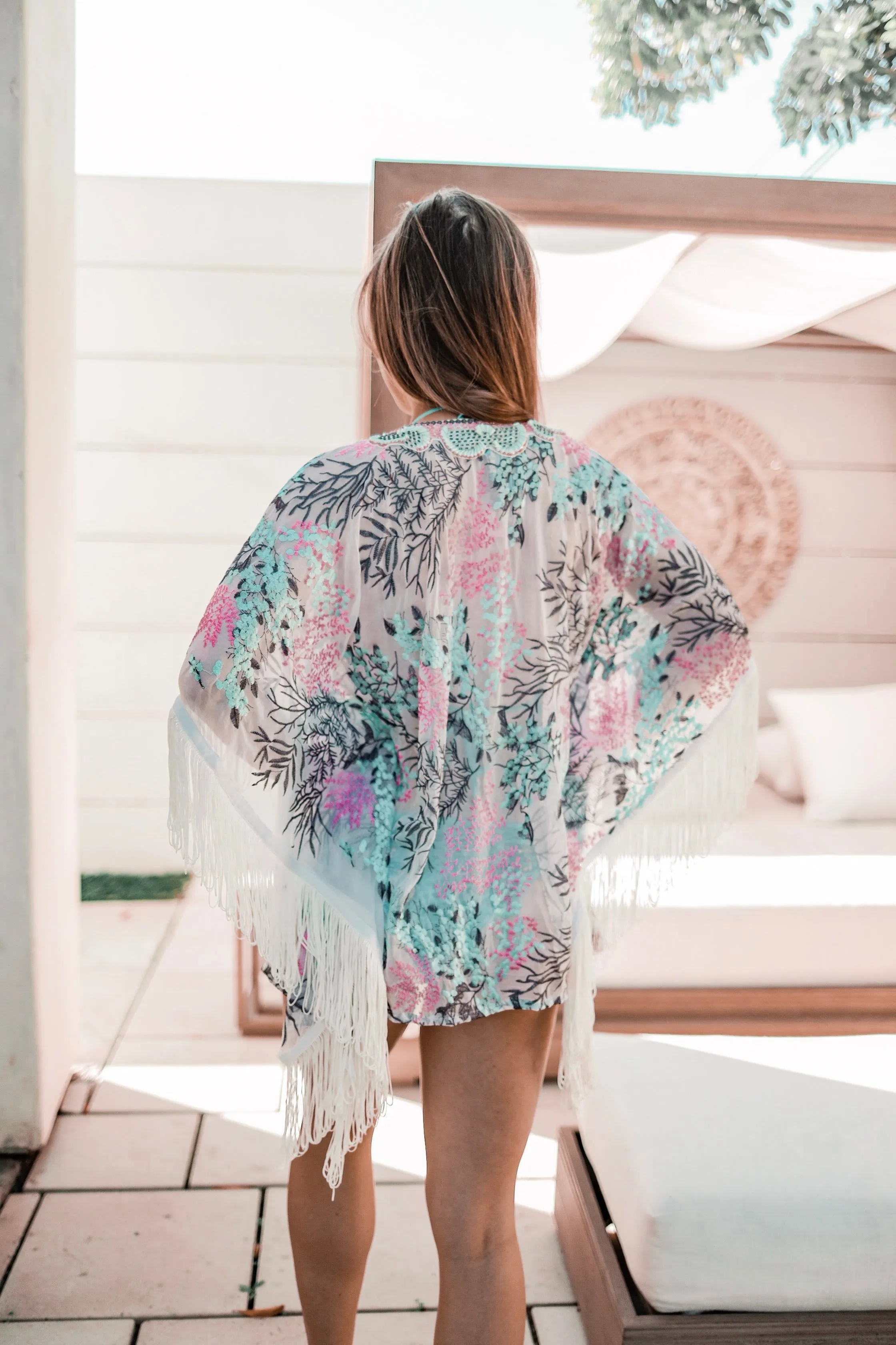 Taj Short Fringe Coverup