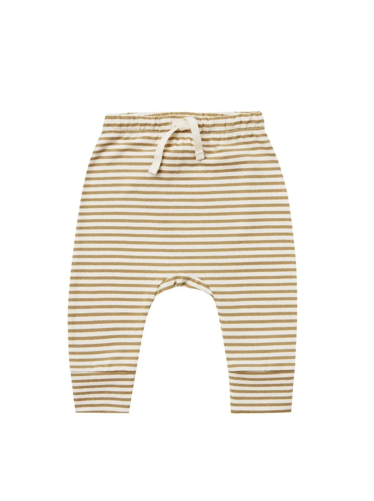 The Drawstring Pant by Quincy Mae - Gold Stripe