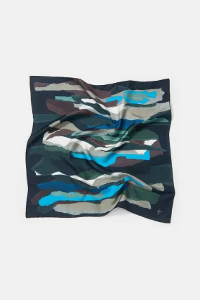 THE HUNTER SCARF / SILK TWILL TORN PAPER CAMO