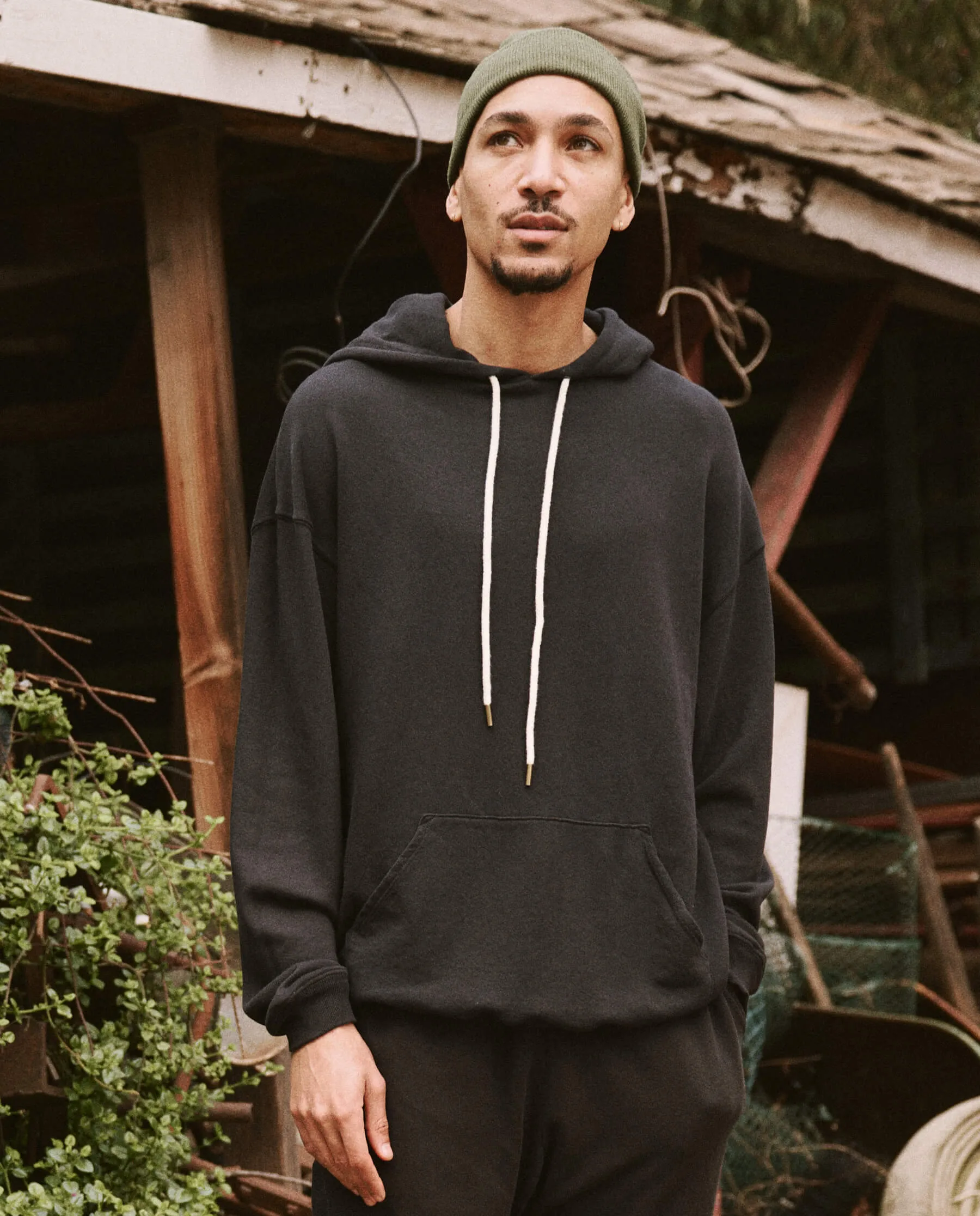 The Men's Gym Drawstring Hoodie. -- Almost Black