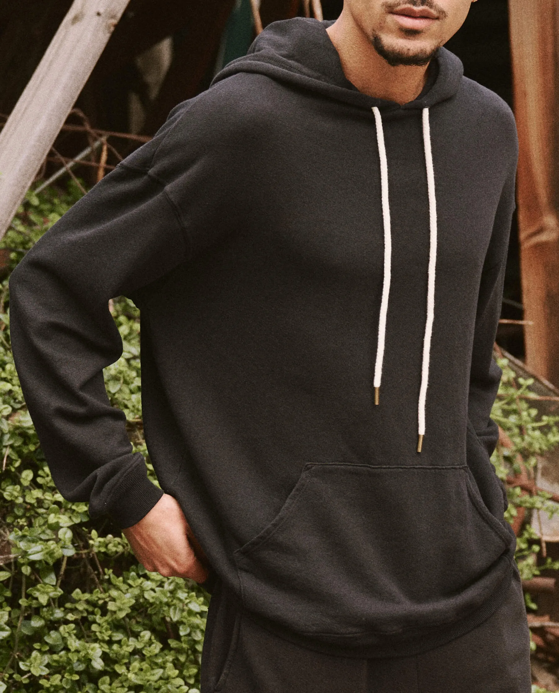 The Men's Gym Drawstring Hoodie. -- Almost Black