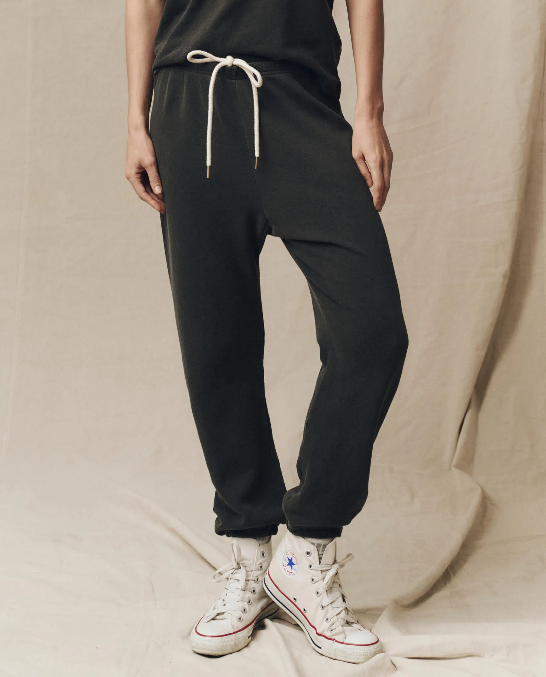 The Stadium Sweatpant. Solid -- WASHED BLACK