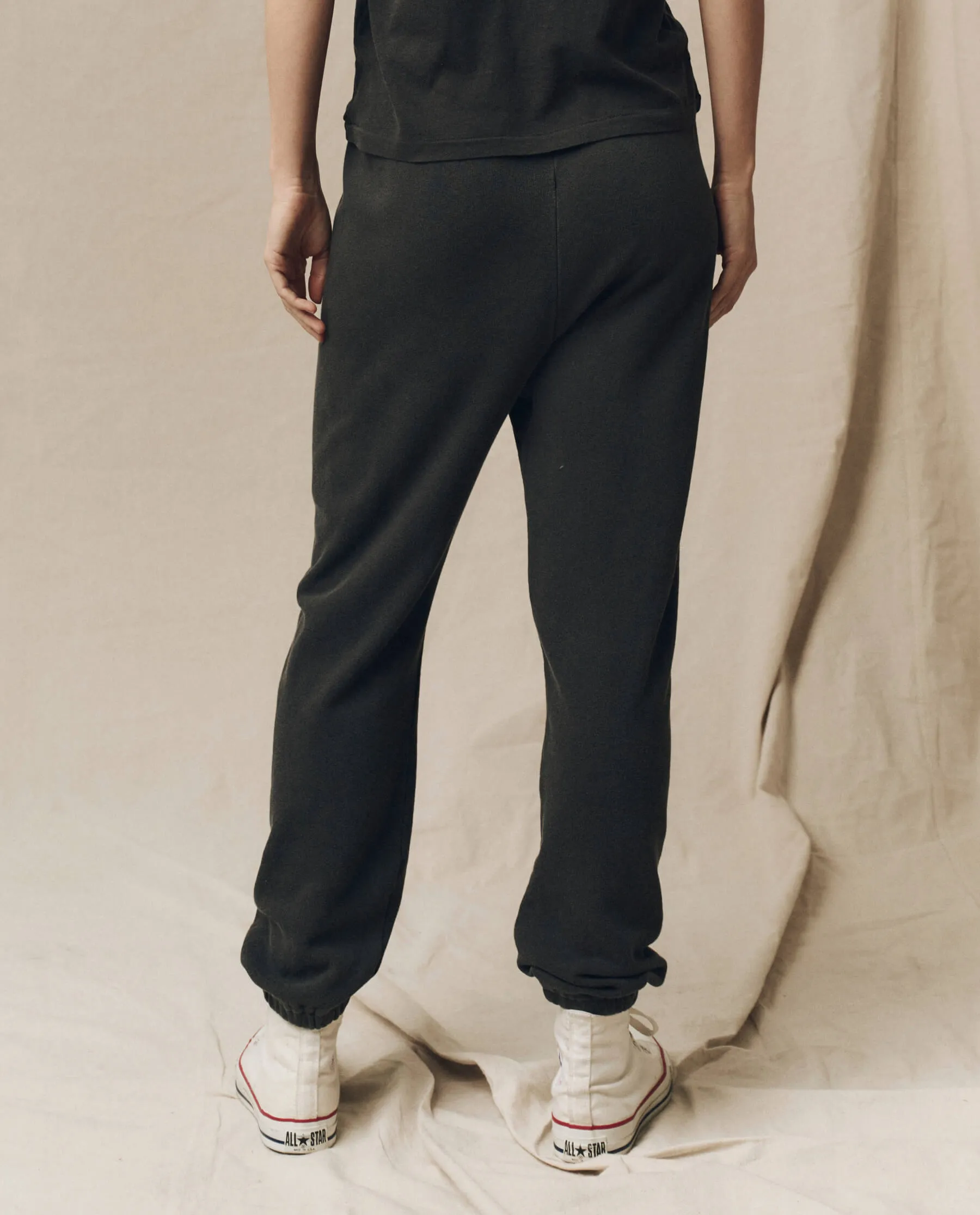 The Stadium Sweatpant. Solid -- WASHED BLACK