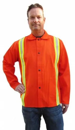 Tillman 6230DRQ 30" Hi-Vis Orange Jacket with Silver/Yellow Reflective Tape (1 Jacket)