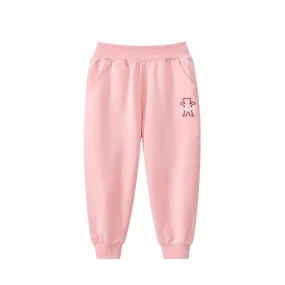 Toddler/Kid Girl's Pink Sweatpants with Bear Design