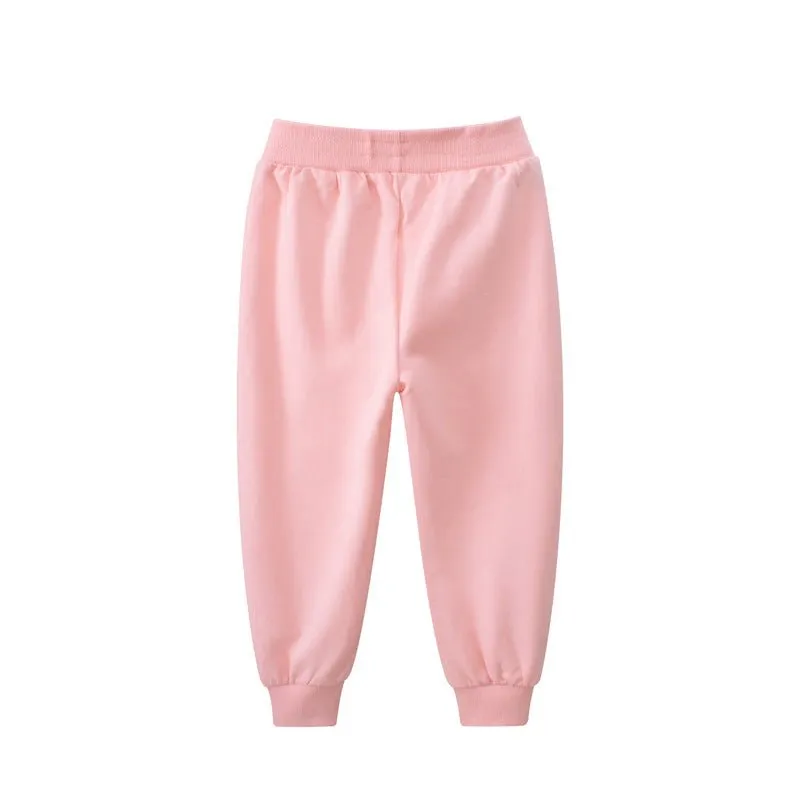 Toddler/Kid Girl's Pink Sweatpants with Bear Design