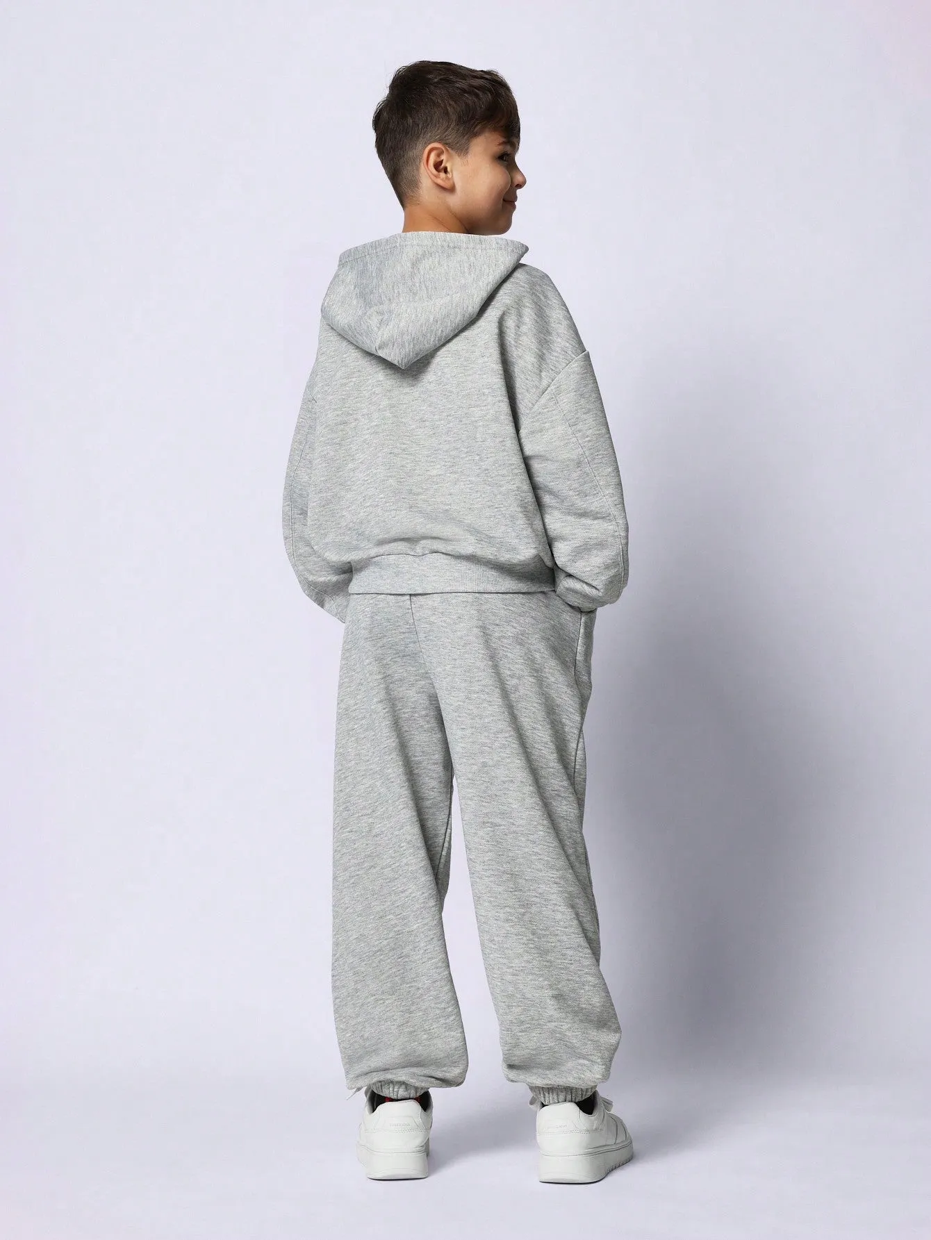 Tween Boys Comfy Regular Fit Overhead Hoodie And Straight Fit Jogger With Pleats 2 Piece Set