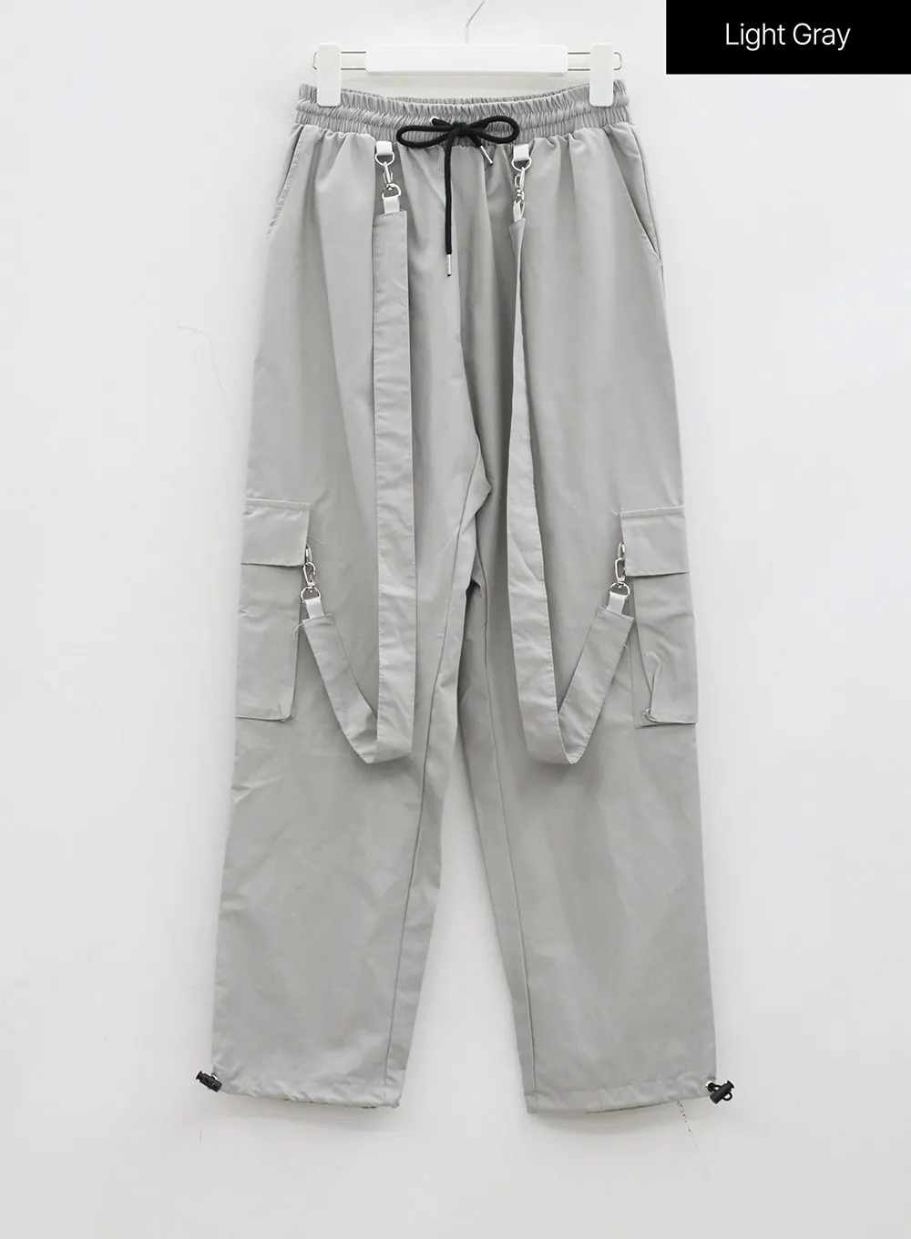 Twin Strap Cargo Parachute Baggy Pants BD23