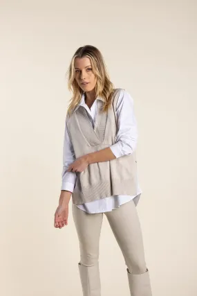 Two T's - Cotton Cashmere Vest Natural