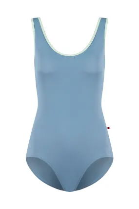 Veronique Tank Leotard (Blue Grey/Pistachio)