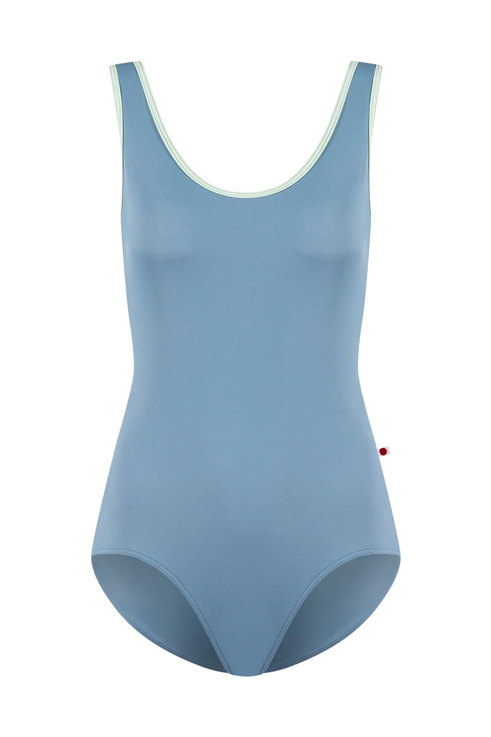 Veronique Tank Leotard (Blue Grey/Pistachio)