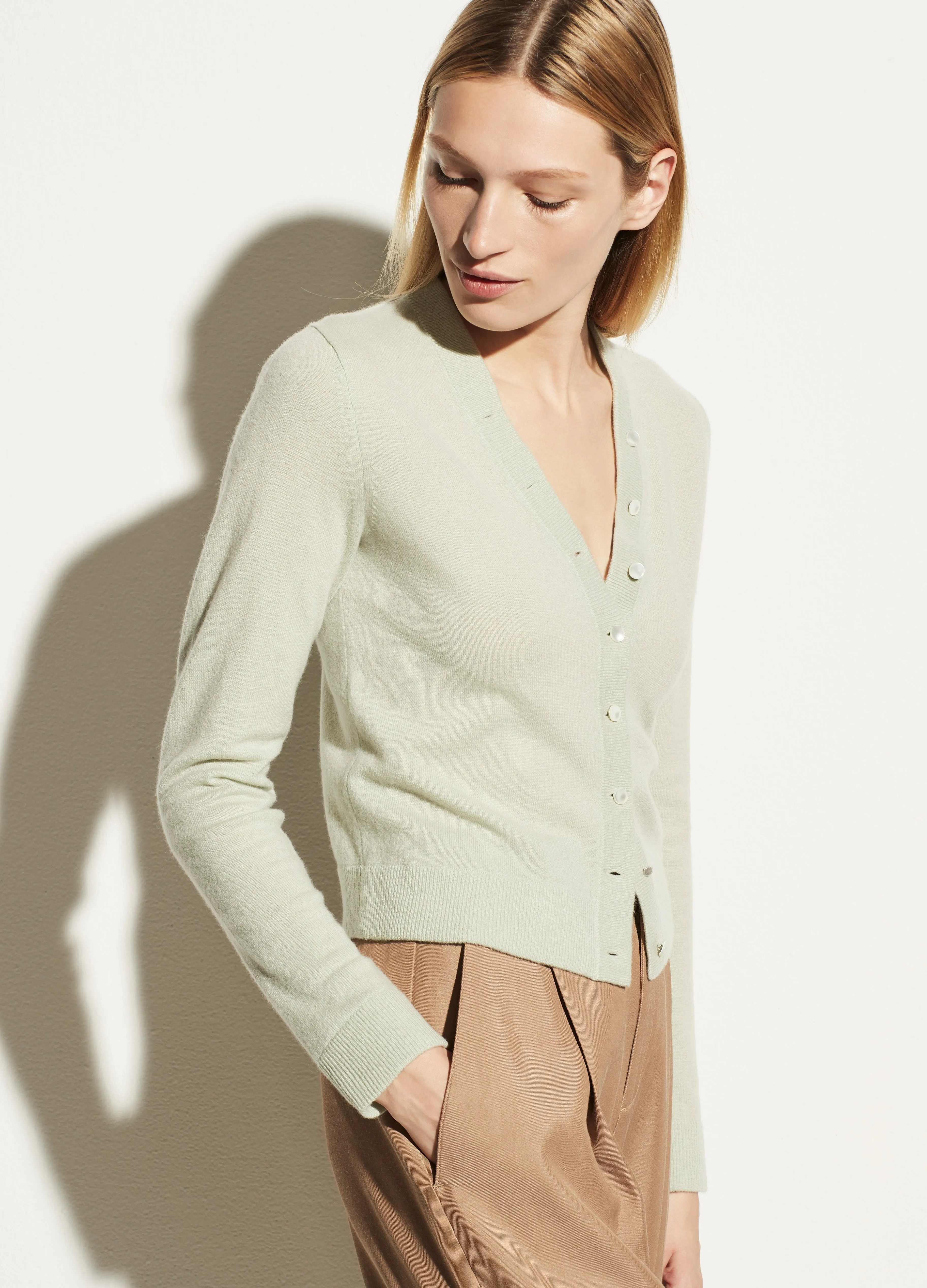 Vince - Buttoned Cardigan in Celery