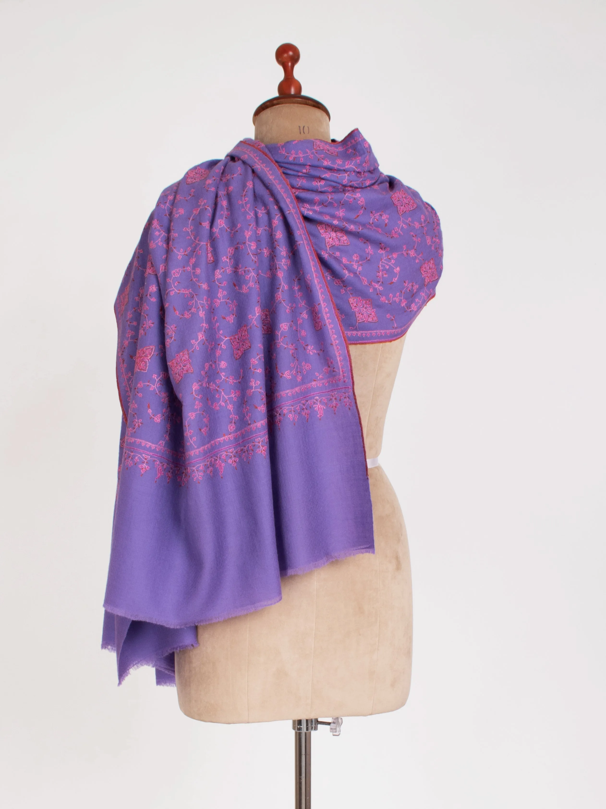 Violet Sozni Embroidered Cashmere Gift Scarf