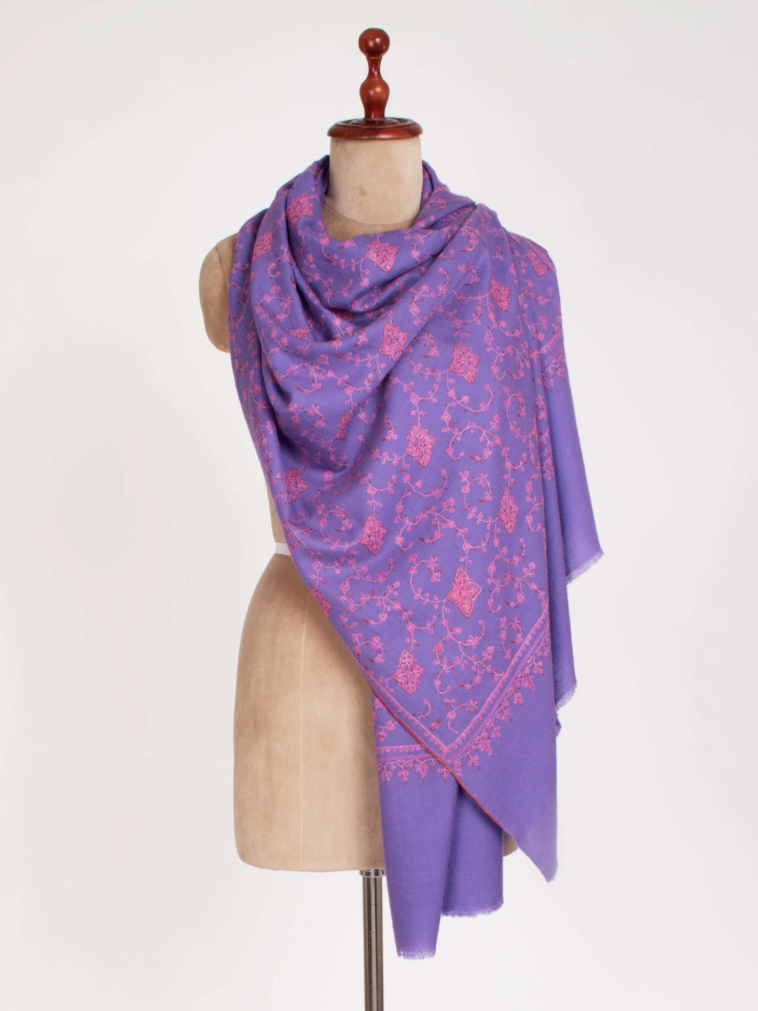 Violet Sozni Embroidered Cashmere Gift Scarf