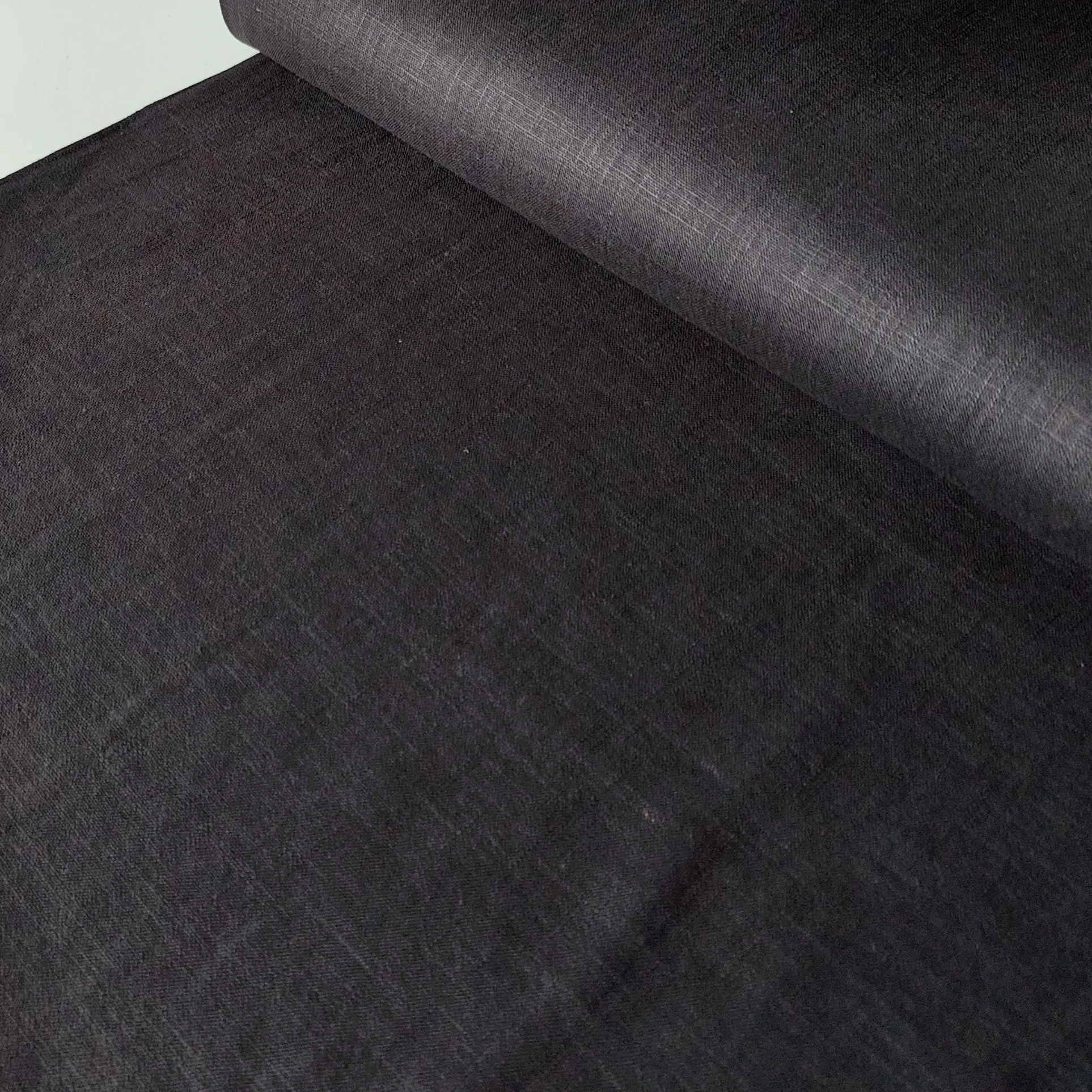 Washed Linen Cotton - Black