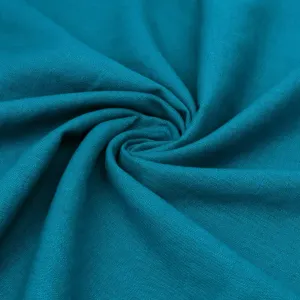 Washed Linen Cotton - Bright Turquoise