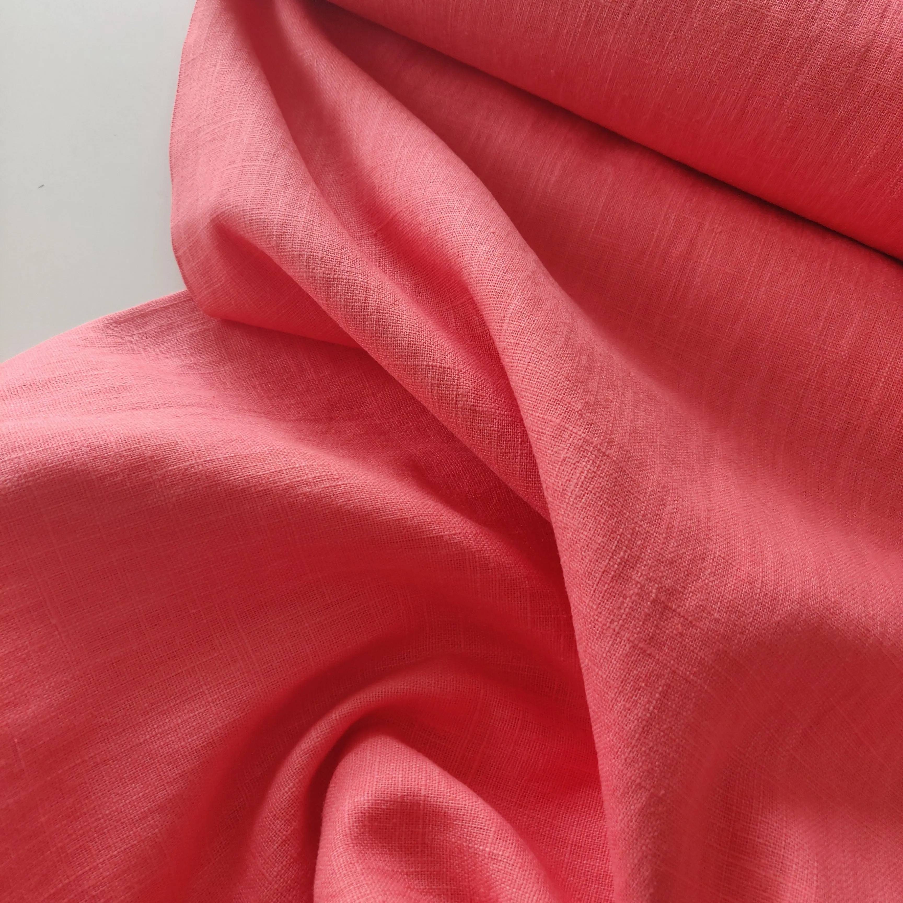 Washed Linen Cotton - Coral